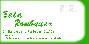 bela rombauer business card